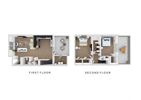 a floor plan of a house with a bedroom and a living room